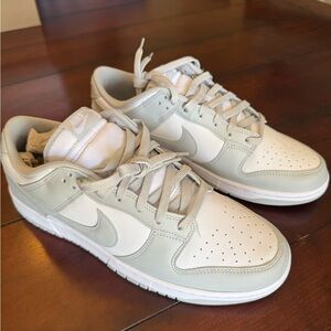 Nike Men’s Dunk Low Retro Sneakers in Grey Fog and White NWT